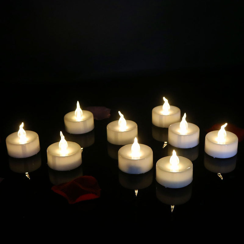 Youngerbaby 24pcs Warm White Timing Function Battery Operated Candles, Flicker Flameless Led Tea Light Candles with Timer 6 Hrs on 18 Hrs Off in 24 Hours Cycle for Wedding, Party,Home Decorations 24pcs Timer -Flickering Warm White - PawsPlanet Australia