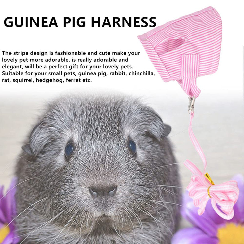 Small Animal Harness Leash Ferret Harness Outdoor Walking Vest Harness for Chinchilla Rat Squirrel Hedgehog Ferret Outdoor Walking Clothes (PInk S) - PawsPlanet Australia