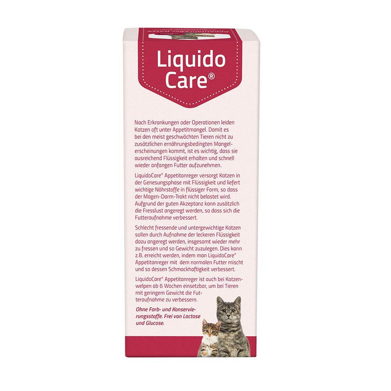 Liquidocare Appetite stimulator cat 180 ml/For nutritional restoration, in convalescence and for hepatic lipidosis of the cat, red - PawsPlanet Australia