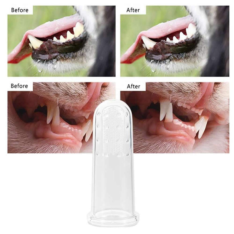 WOLEPET 2 Pack Dog Oral Care Finger Brush, Finger Toothbrush for Dogs, Cats, and Most Pets Small ~5/8inch - PawsPlanet Australia