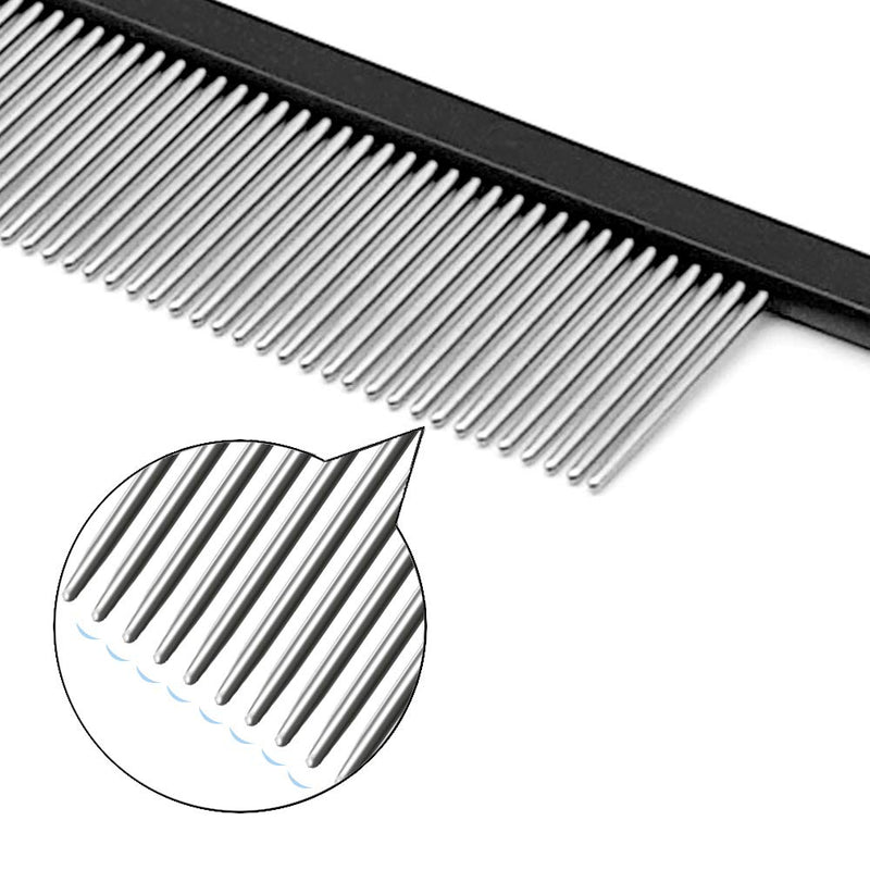 Dog Pet Steel Comb For Large, Medium And Small Dogs, Cats, Horses (Small, black) - PawsPlanet Australia