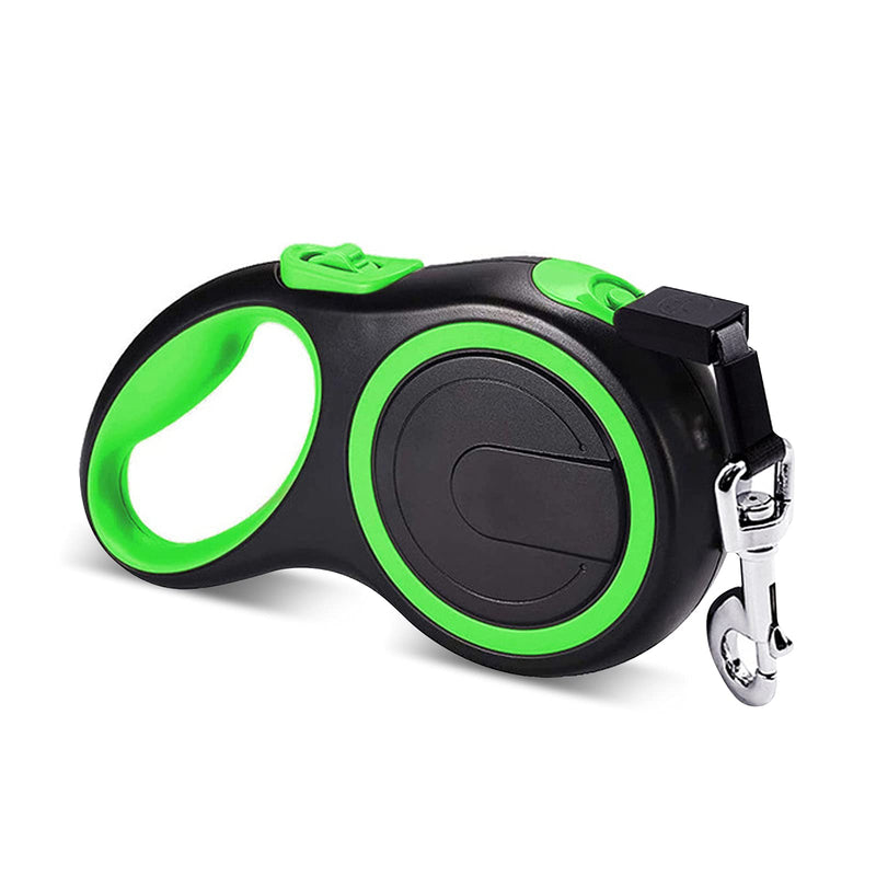 PETCUTE Retractable dog leash, adjustable dog leash with ergonomic non-slip handle, one-hand brake, pause, lock, extendable dog leash for small and large dogs up to 50kg 8M green 8M-50KG - PawsPlanet Australia