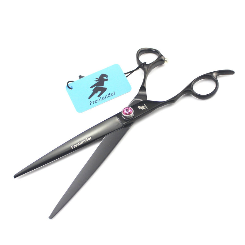 [Australia] - Freelander Professional 7.5" Japan 440C Premium Steel Left Handed Pet Grooming Scissors Dog/Cat Hair Cutting Trimming Shears with Case 