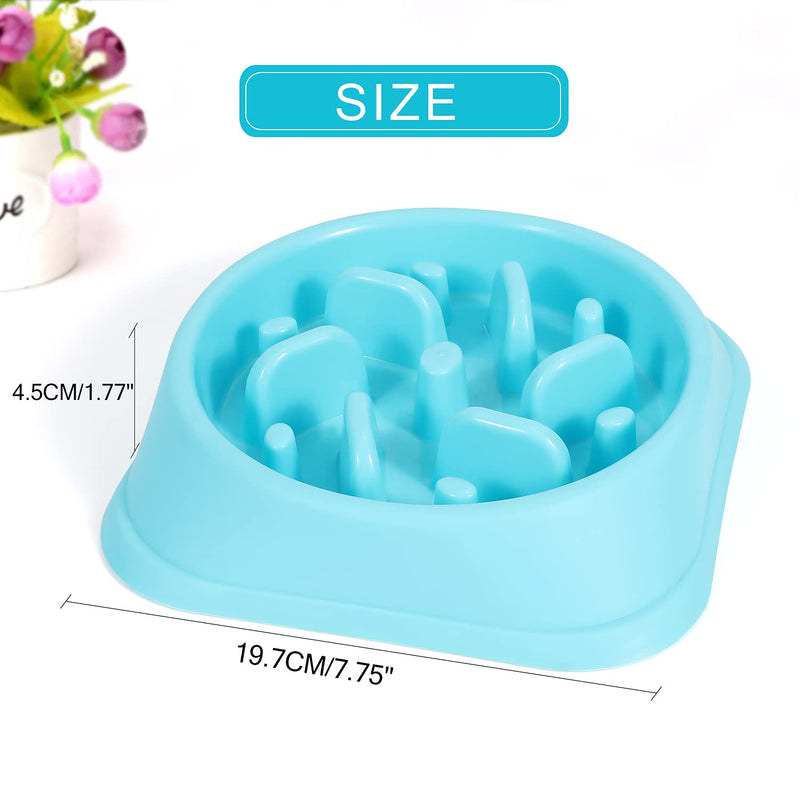 JASGOOD Dog Feeder Slow Eating Pet Bowl Eco-Friendly Durable Non-Toxic Preventing Choking Healthy Design Bowl for Dog Pet Slow Feeder A-Blue Small-Horizontal - PawsPlanet Australia