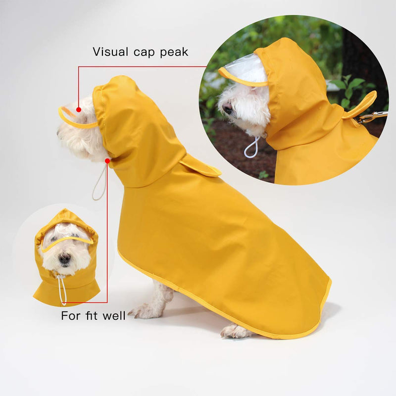 Dog Raincoat Pet Waterproof Jacket with Hood & Collar Hole Transparent brim,Ultra-Light Breathable Adjustable Dog Hooded Rain Jacket for Small Medium Large Dog 5XL - PawsPlanet Australia