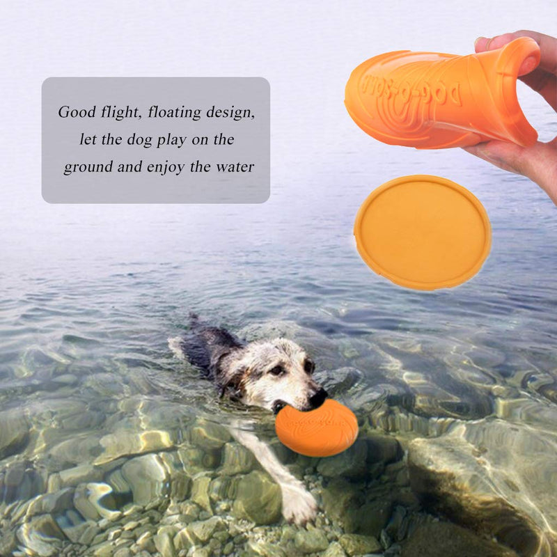 Andiker Dog Flying Disc Toy, Dog Toy, Pet Flying Saucer, Durable Rubber Training Pet Chew Toy for Outdoor Interactive Fun (L) L - PawsPlanet Australia