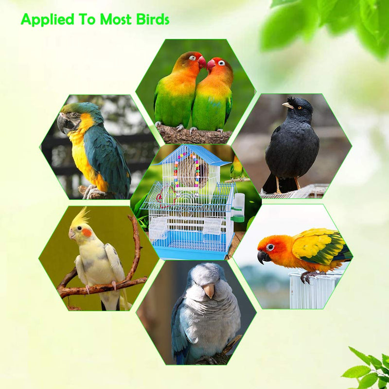 MERYSAN 8Pcs Bird Parrot Toys, Hanging Swing Chewing Perches with Bells Parrot Finch Toys, Hanging Cage Hammock Ladder Bell Toys for Small Parakeets Cockatiels, Conures, Macaws, Love Birds, Finches - PawsPlanet Australia