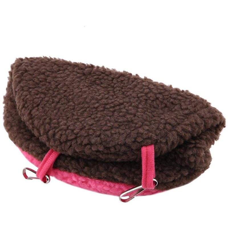 Plush Parrots Hanging Nest, 4 Colors Pet Birds Warm Plush Nest Berber Fleece Hammock Swing Bed Cave for Parrot Parakeets Conures Macaws Cockatiels Love Birds(Brown) Brown - PawsPlanet Australia