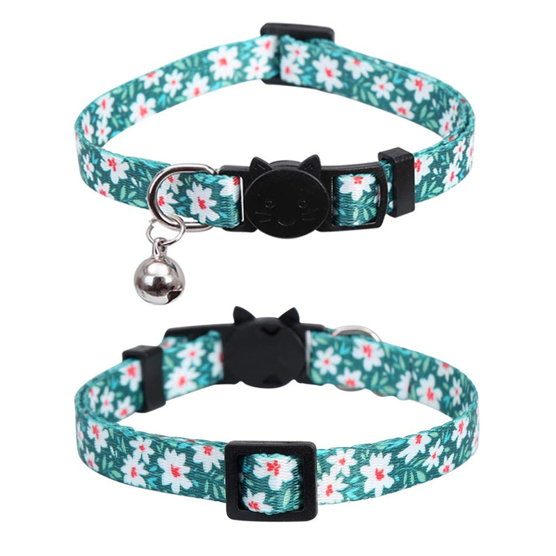 Lamphyface 3 Pack Cat Collar Floral with Bell Breakaway Adjustable Flower for Cats Kitten - PawsPlanet Australia