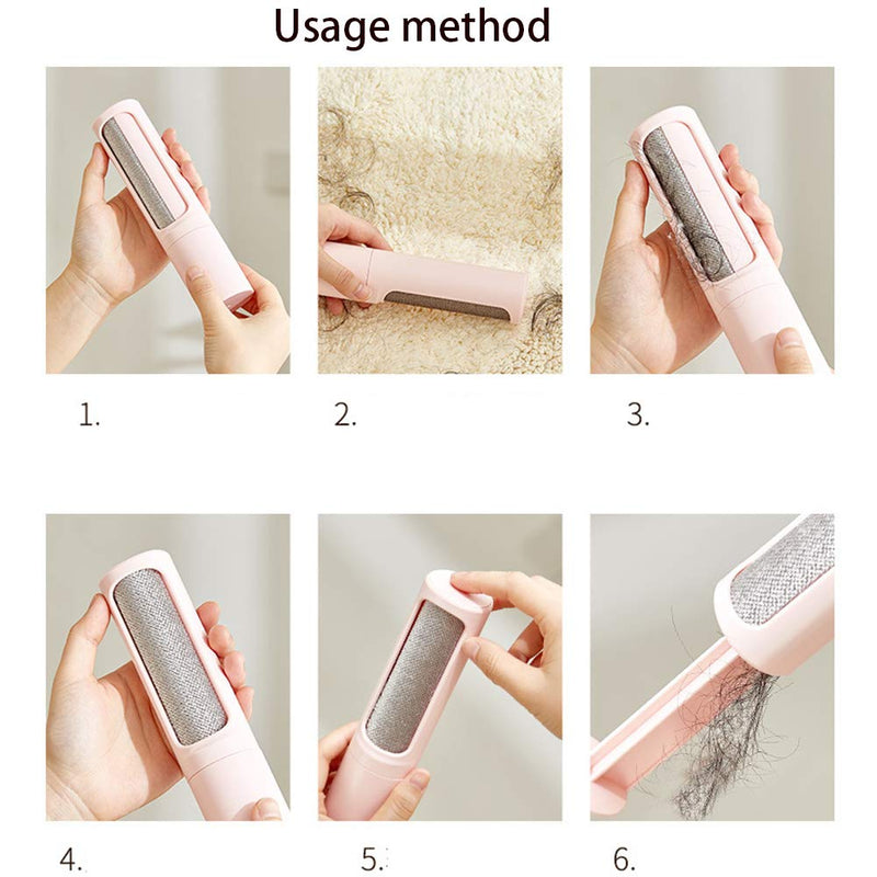 NIFTIE Reusable Travel Lint Roller With Self Cleaning - Pink/Dog & Cat Hair Remover Brush - PawsPlanet Australia