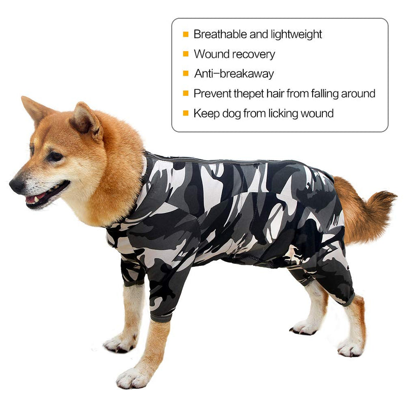 [Australia] - Heywean Dog Surgical Recovery Suit Thunder Shirts for Dogs Long Sleeve Keep Dog from Licking Abdominal Wound Protector E-Collar Alternative After Surgery Wear Pet Supplier XS Camouflage 