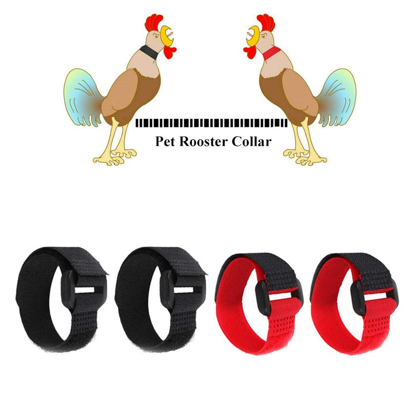 ASOCEA 4 Pcs Anti Crow Rooster Collar Adjustable Anti-Hook No Crow Chicken Collar Noise Free Neckband Neck Nylon Belt for Roosters Cock Chickens from Screaming Disturbing Neighbors - PawsPlanet Australia