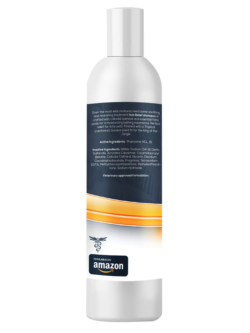 [Australia] - Jungle Pet Itch Relief Shampoo - Pramoxine - Colloidal Oatmeal & Essential Fatty Acids - Soothing, Moisturizing, Nourishing - 12oz 