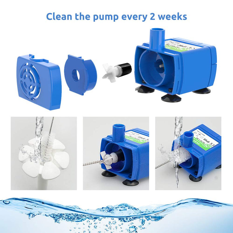 [Australia] - Kutoraworks Replacement Pump for Wonder Creature 85 oz Cat Water Dispenser and Beacon Pet 81 oz Cat Water Fountain with Adaptor,Cleaning Brush and USB Cable 