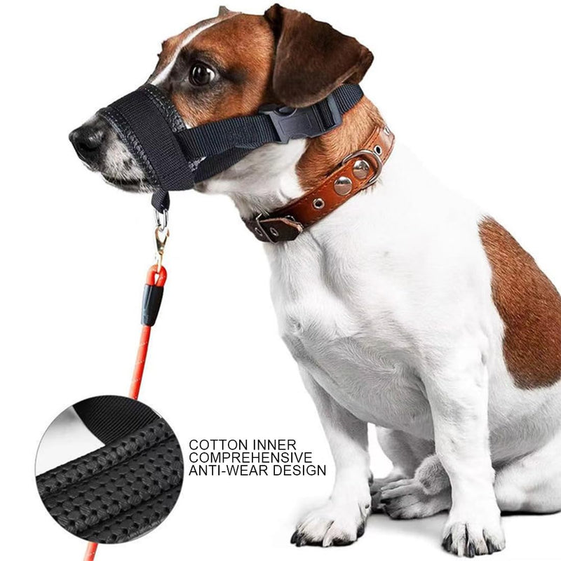 OSUWLSI 1PC Muzzle for Dogs with Head Strap Dog Muzzle Soft Padded No Rubbing Dog Muzzle Adjustable Loop Dog Muzzle Anti Chewing Muzzle Black L - PawsPlanet Australia