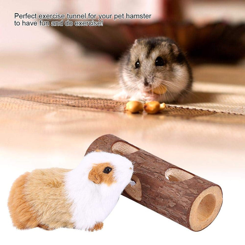 Zyyini Hamster Tunnel, Hamster Tube, Wooden Exercise Tube Toy Hamster Tube Natural Bamboo Mouse Tunnel Tube Toy Small Pet Fun Tunnels For Rabbits Ferrets Hamsters Guinea Pigs #1 - PawsPlanet Australia