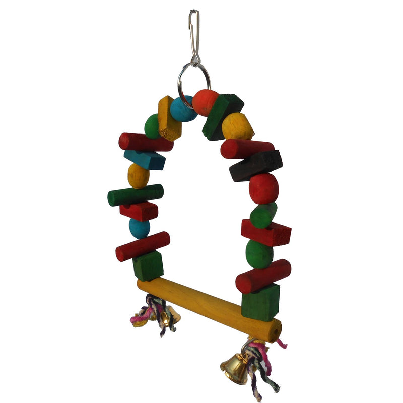 [Australia] - KSK Birds Swing for Lovebird/Parrot/Pet, Bird, Parrot, Parakeet, Budgie, Cockatiel Cage Hammock Swing Toy Hanging Toy [Medium] [with Small Bells] Style 2 