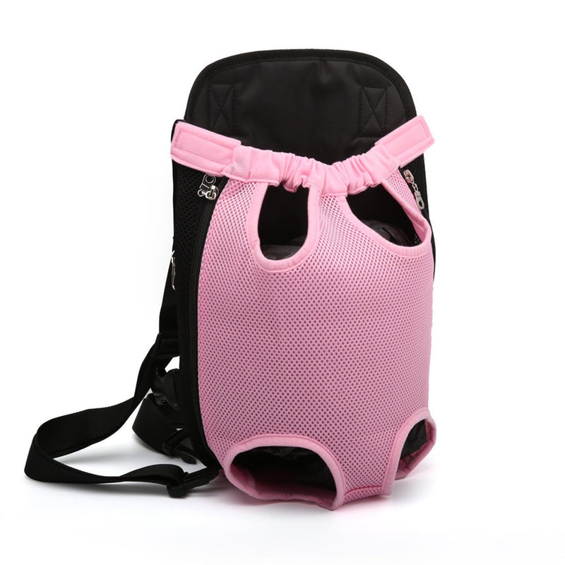 Xiaoyu Pet Carrier Backpack, Adjustable, Hands-Free, Legs Out and Breathable Pet Dog Cat Front Carrier Backpack for Walking, Hiking, Biking Travel, Outdoor and Motorcycle S Pink - PawsPlanet Australia