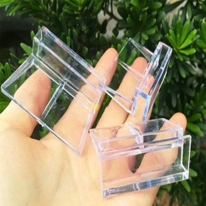 Tianmei 6pcs 8mm Clear Color Acrylic Aquarium Fish Tank Glass Cover Clip Support Holder Universal Lid Clips for Rimless Aquariums - PawsPlanet Australia