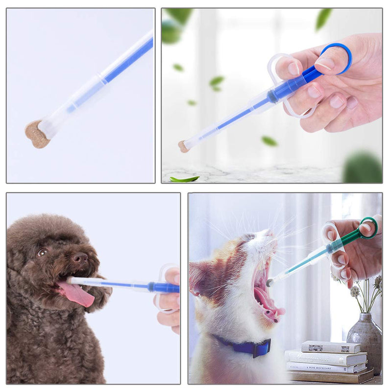 Feeziloe Pet Medicine Feeder, Silicone Tip Syringes Pills Feeding Dispenser Tool, with 2 Soft Silicone Tip, Feeding Kit for Dogs Cats Baby Animals - PawsPlanet Australia