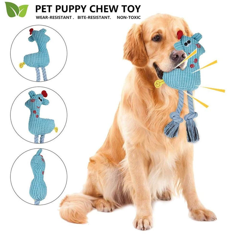 Mododo Squeaky Dog Toys Set for Dogs, Dog Tug Toys Pack Chew Teething Toys Set Training Toy for Puppy Small Medium Large Dogs - PawsPlanet Australia