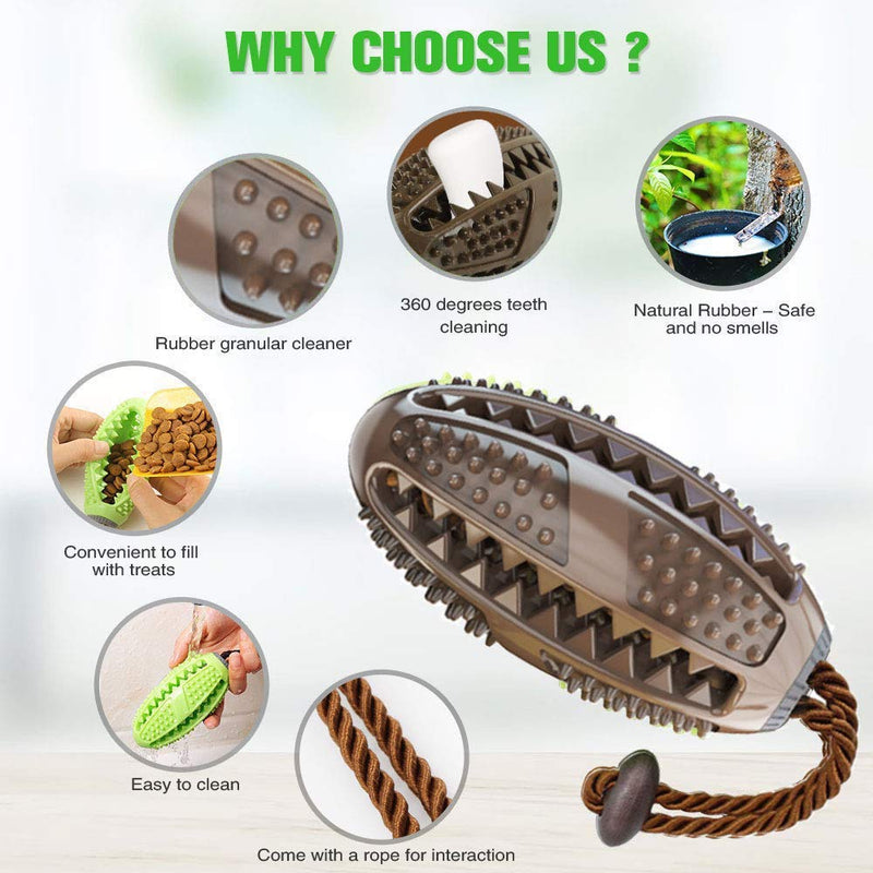 Misoler Dog Chew Toys Ball, Bite Resistant Chew Toys Nontoxic Natural Rubber Doggy Interactive Toys Durable Pets Dog Dental Chew Ball Puppy Dog Toy Teeth Cleaning (Fits 0Ibs-45Ibs Dogs Pets) Chocolate - PawsPlanet Australia