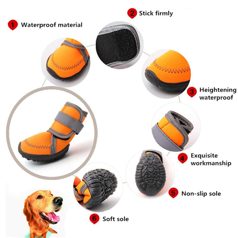 [Australia] - U/K Uwoll Dog Booties Shoes for hot Pavement Dogs paw Protection Puppy Winter Hiking Boots Soft Waterproof Anti-Slip Sole Protector 4Pcs Extra Small 