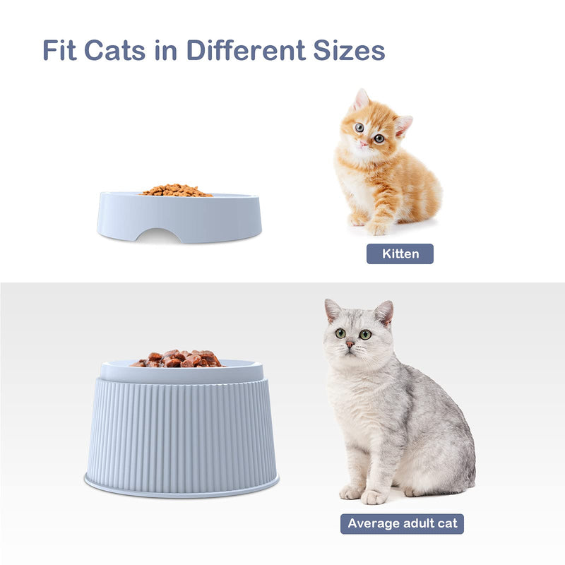 Sumbee Elevated Cat Food Bowls, Raised Small Dog Bowl, Cat Dishes for Food and Water, 17° Tilted Widen Feeding Bowls for Cute Pet, Puppy and Kitty Blue - PawsPlanet Australia