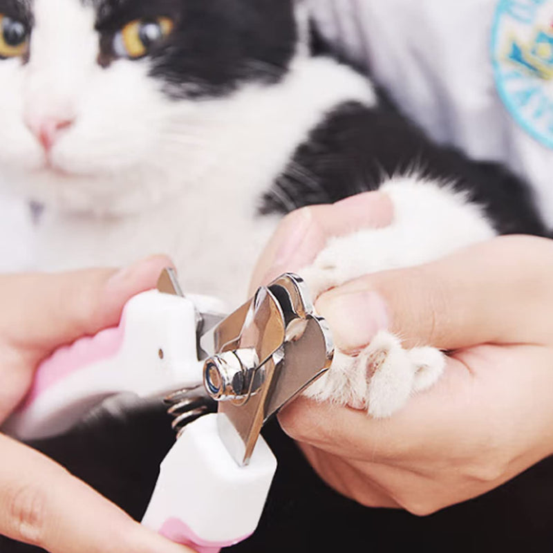Cat claw scissors, professional claw care for pets, stainless steel cat nail clippers, pet nail clippers, safety lock and nail file, for large dogs, thick toenails, old cats - PawsPlanet Australia