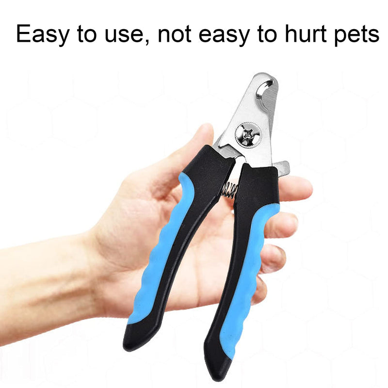 EasyULT professional claw scissors for dogs, stainless steel claw pliers, high quality claw care, nail scissors, claw care, professional claw cutter with protective safety lock and nail file - PawsPlanet Australia