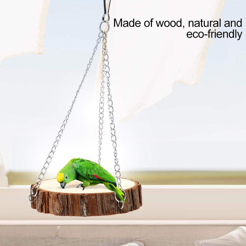 Duokon Wooden Natural Eco-friendly Portable Pet Swing Toy for Parrot Hamster Springboard Hammock Small Pet Hanging Swing(Small) - PawsPlanet Australia