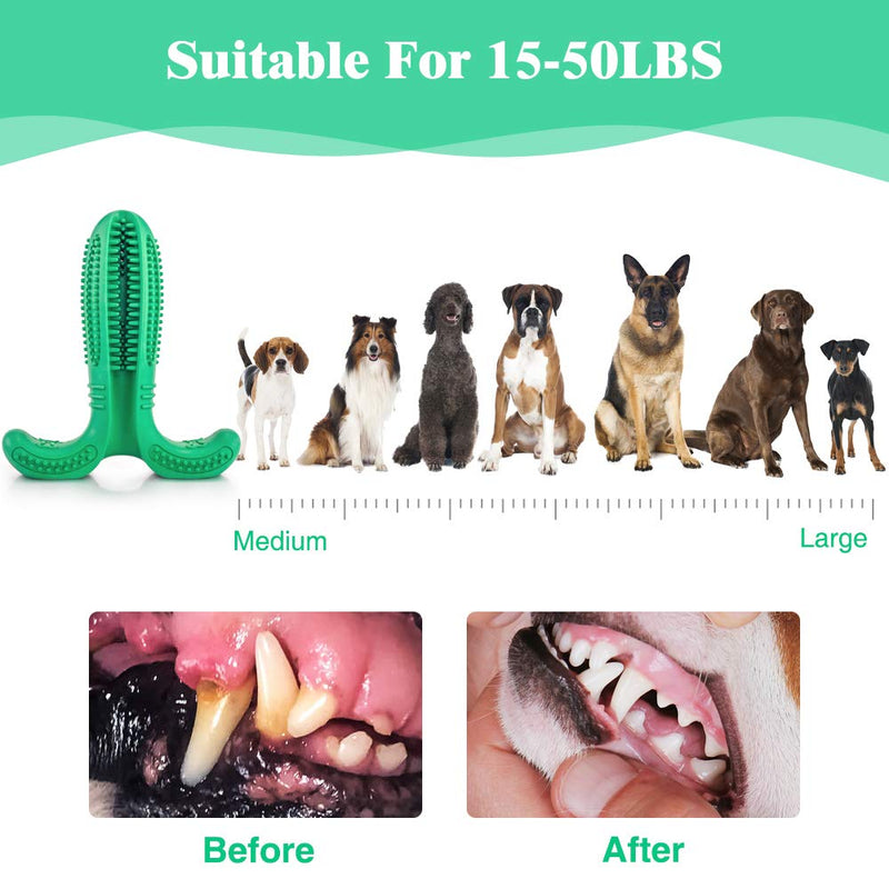 Dog Toothbrush, Dog Chew Toy Indestructible Natural Rubber Teeth Cleaning DIY Stick, Puppy Health Toothbrush Oral Massager for Medium Large Dogs, Puppy Dental Care Brushing Teeth Cleaning - PawsPlanet Australia