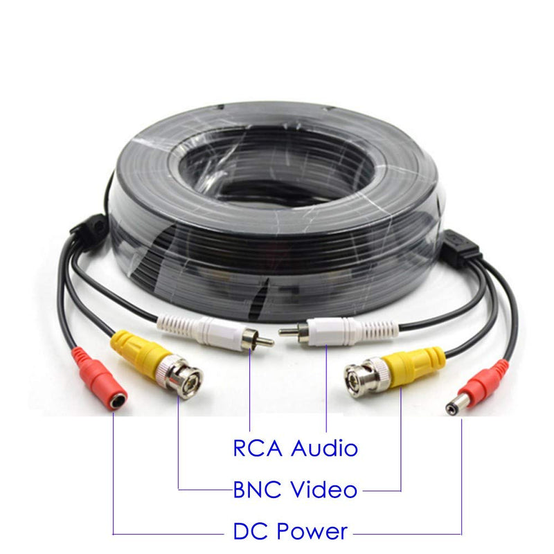 Coaxial cable video and power supply. BNC connection 50 m - PawsPlanet Australia