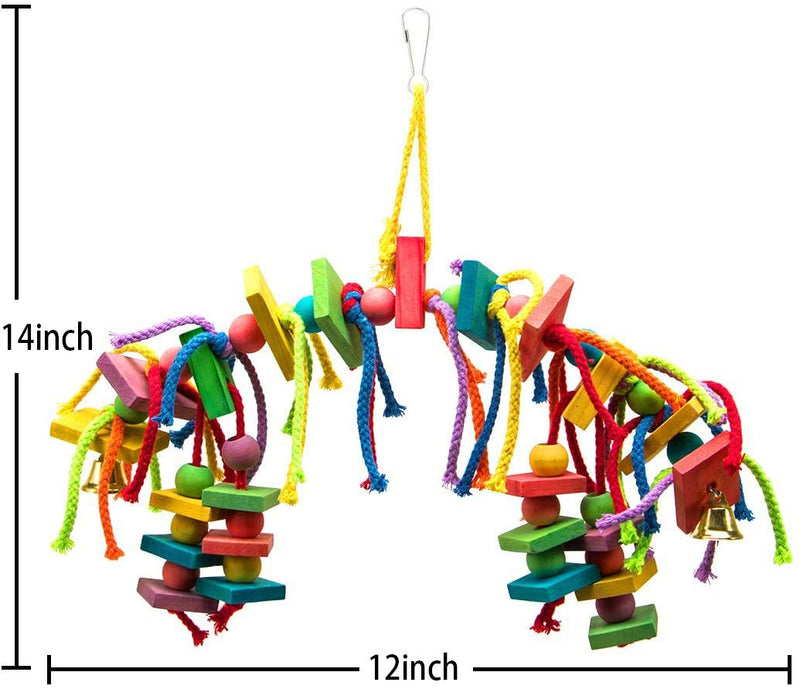 Wonninek Wooden Block Bird Parrot Toys Chewing Toy for Small and Medium Parrots and Birds - PawsPlanet Australia