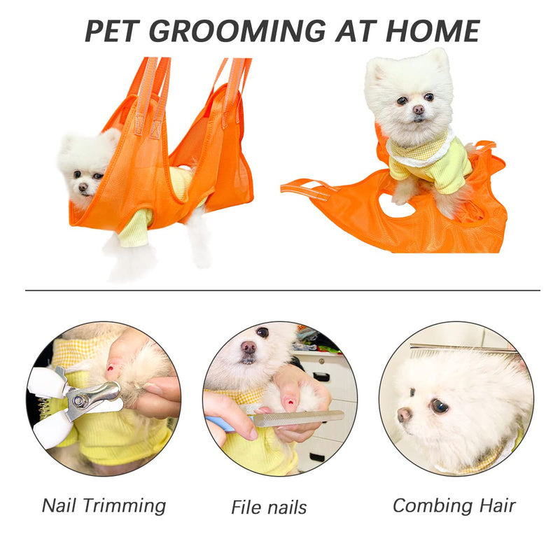 Yolent Dog Pet Grooming Hammock Harness Hanging Sling Nail Nails Clippers Dog Claw Care Helper for Small Dogs & Cats Nail Trimming 10 Pcs Professional Pet Grooming Supplies Kit - PawsPlanet Australia