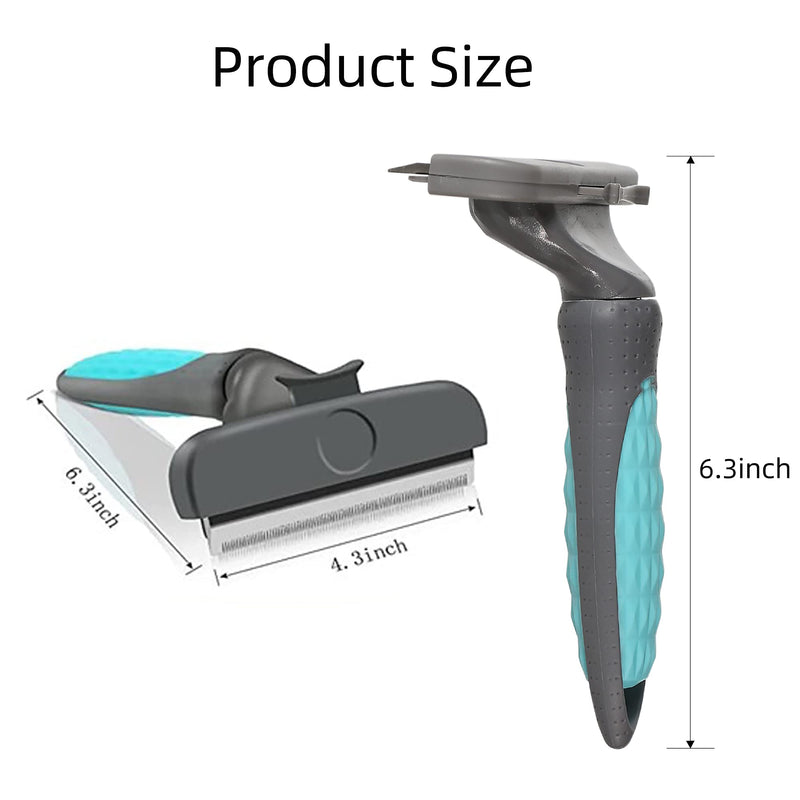 DongxiTech Undercoat Deshedding Tools for Dogs, Deshedding Brush for Dogs, Removes Loose Hair Up to 95% and Combats Dog Shedding. Pets Self Cleaning Brush 1blue - PawsPlanet Australia