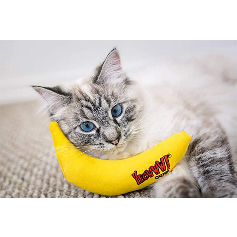 YEOWWW! Catnip Toy, Yellow Banana Pack of two - PawsPlanet Australia