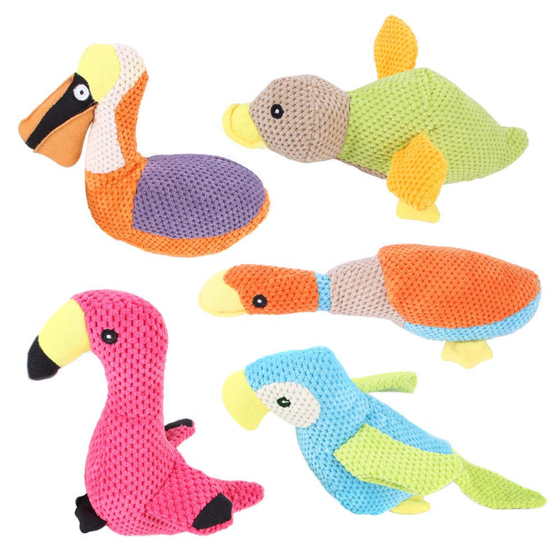 Dog Squeaky Dog Plush Toys Durable Chew Toys for Teeth Cleaning Interactive Training Toys for Puppy Small Medium Dogs (Pelican bird) Pelican bird - PawsPlanet Australia