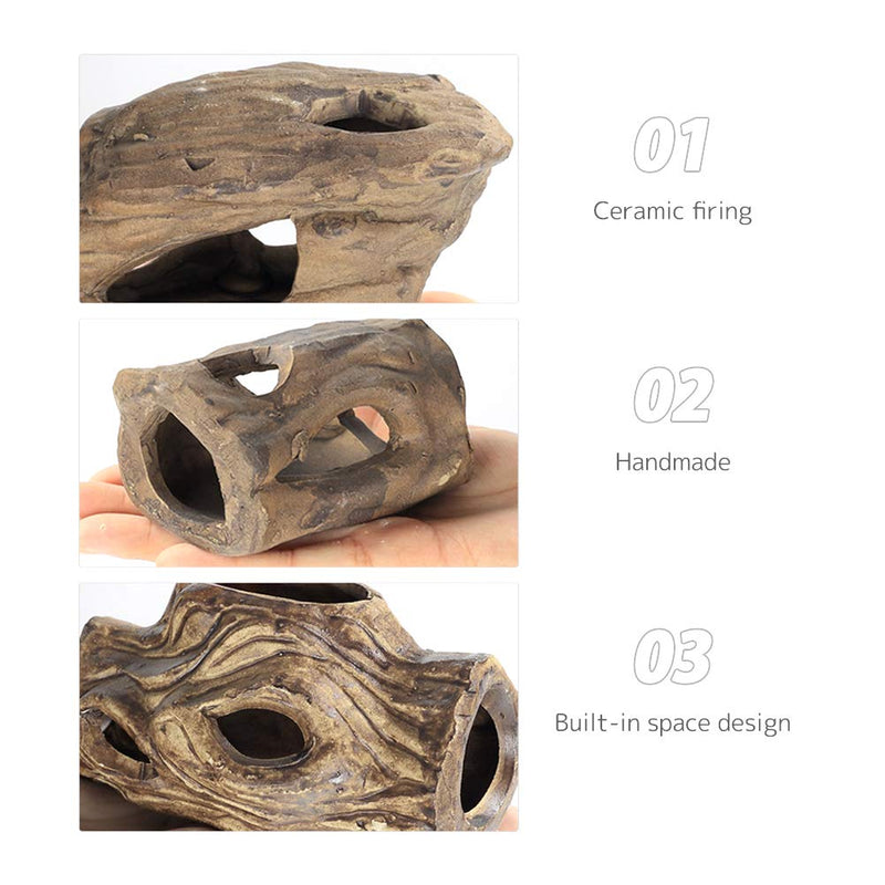 Creation Core Lizard Hideout Ceramic Branch Shape Snake Climbing Decor Reptile Habitat Decorations Aquarium Platform Hideouts Fish Shelter Hide Caves Cavity - PawsPlanet Australia