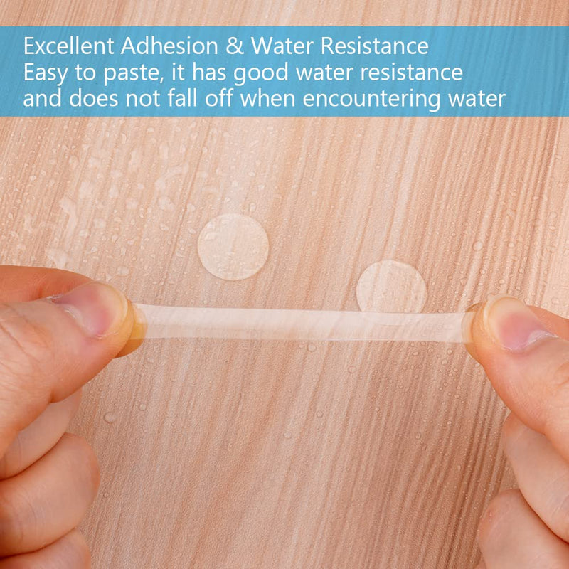 OFFCUP Adhesive Dots, 350 Pieces Double-Sided Adhesive Dots Transparent, 1mm Clear Sticky Stapling, Chlaufe Dots Self-Adhesive Adhesive Tape Pads for Walls, Floors, Plastic, Metals 300 Pieces, 1cm - PawsPlanet Australia