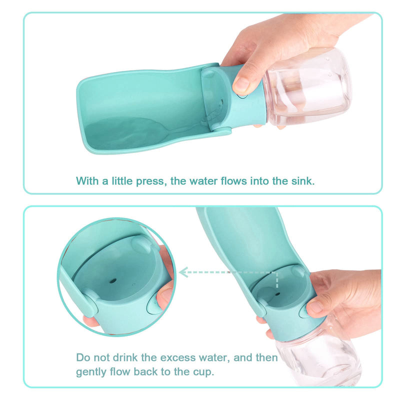 Portable Dog Water Bottle Dispenser - 12oz Foldable Water Dispenser for Dogs Leak Proof Lightweight Dog Travel Water Bottle Pet Summer Accessories for Outdoor Walking Hiking Traveling - PawsPlanet Australia