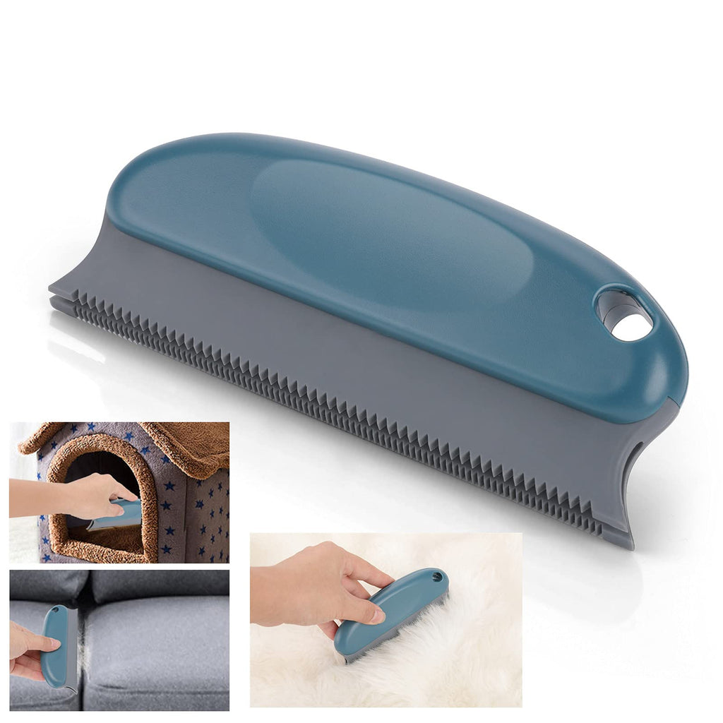 Pet Hair Remover Brush, Dog Hair Remover for Carpet, Clothes, Furniture, Sofa, Cars, Cat Hair Remover Comb, Rubber Brush for Pet Hair, Dog Hair Removal Products Dark Blue - PawsPlanet Australia