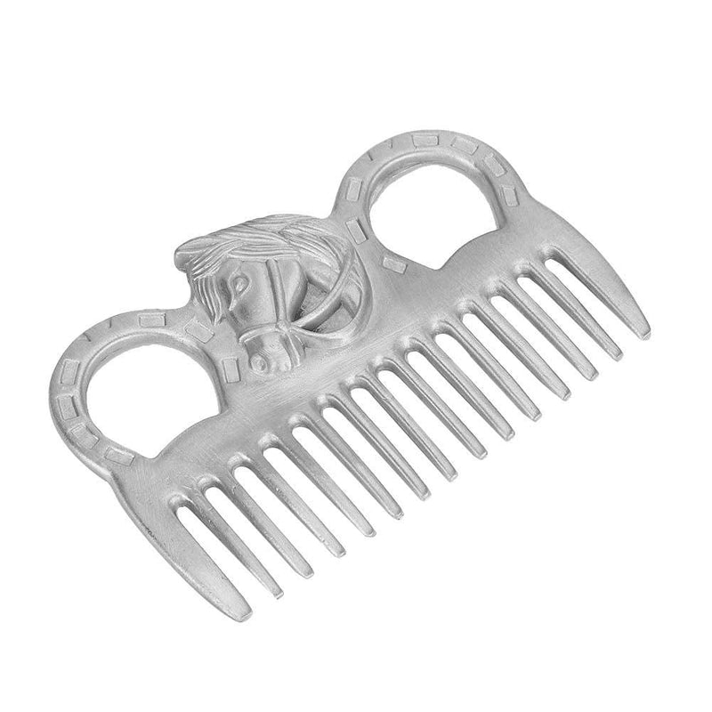 Pssopp Metal Horse Comb Portable Horse Mane and Tail Comb Horse Grooming Comb Livestock Comb for Cleaning Hair Removing Loose Undercoat Knots - PawsPlanet Australia