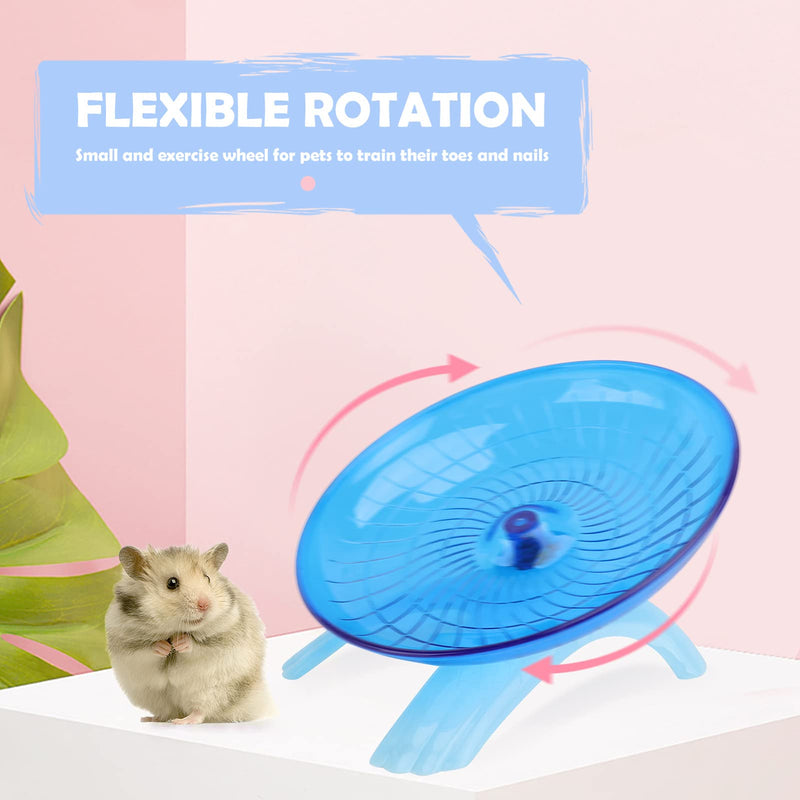 UEETEK Silent Spinner Non Slip Run Disc for Hamsters Hedgehogs Small Pets Exercise Wheel (Random color) - PawsPlanet Australia