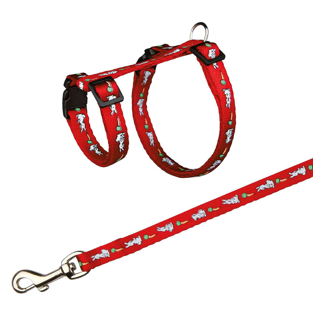 Trixie 6263 harness with leash for rabbits, Nyon, 25-44 cm/10 mm, 1.25 m, assorted colors - PawsPlanet Australia