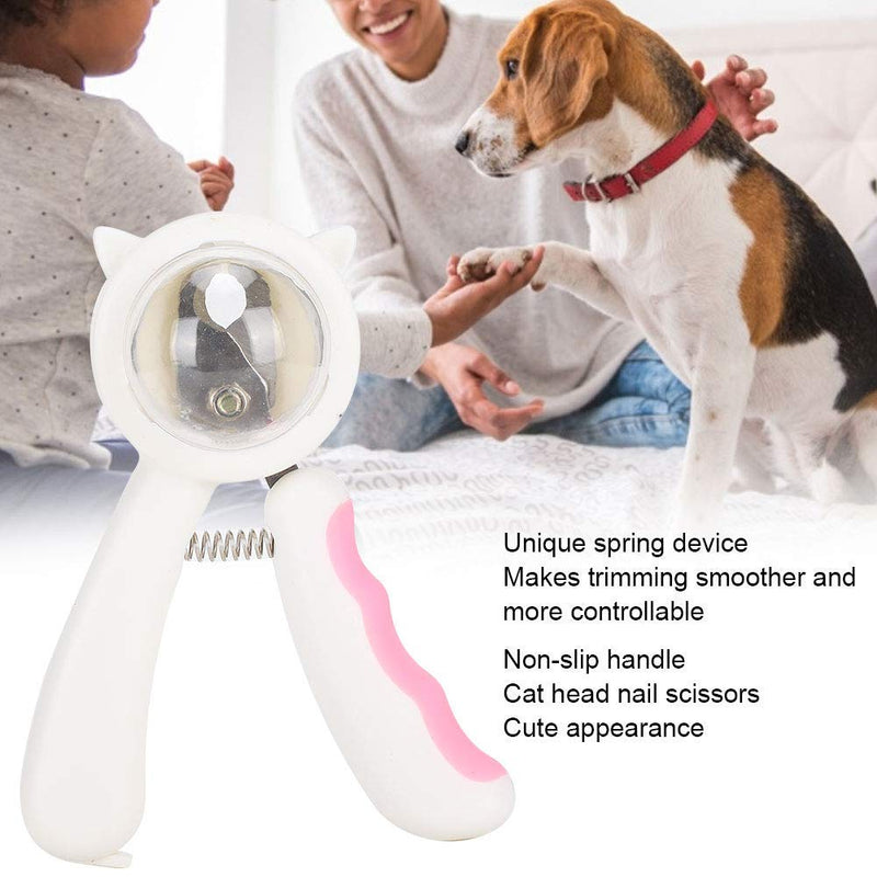 Pets Nail Clippers - Stainless Steel ABS for Dogs Cats Pet Nail Clipper Grooming Tool for Small Animals (Pink) 粉色 - PawsPlanet Australia