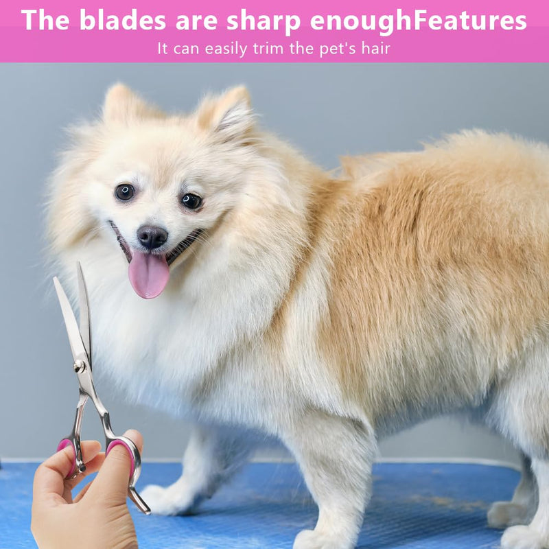 Adiwo curved dog scissors, made of stainless steel, fur scissors, pet dog grooming scissors, paw scissors, rounded scissors, dog pet scissors, cutting dog hair for perfect grooming - PawsPlanet Australia