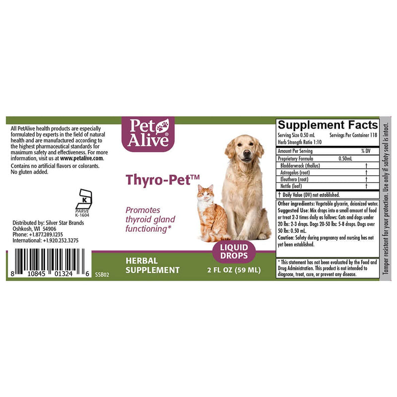 Thyro-Pet Natural Remedy to promote Thyroid Gland function in Pets - PawsPlanet Australia