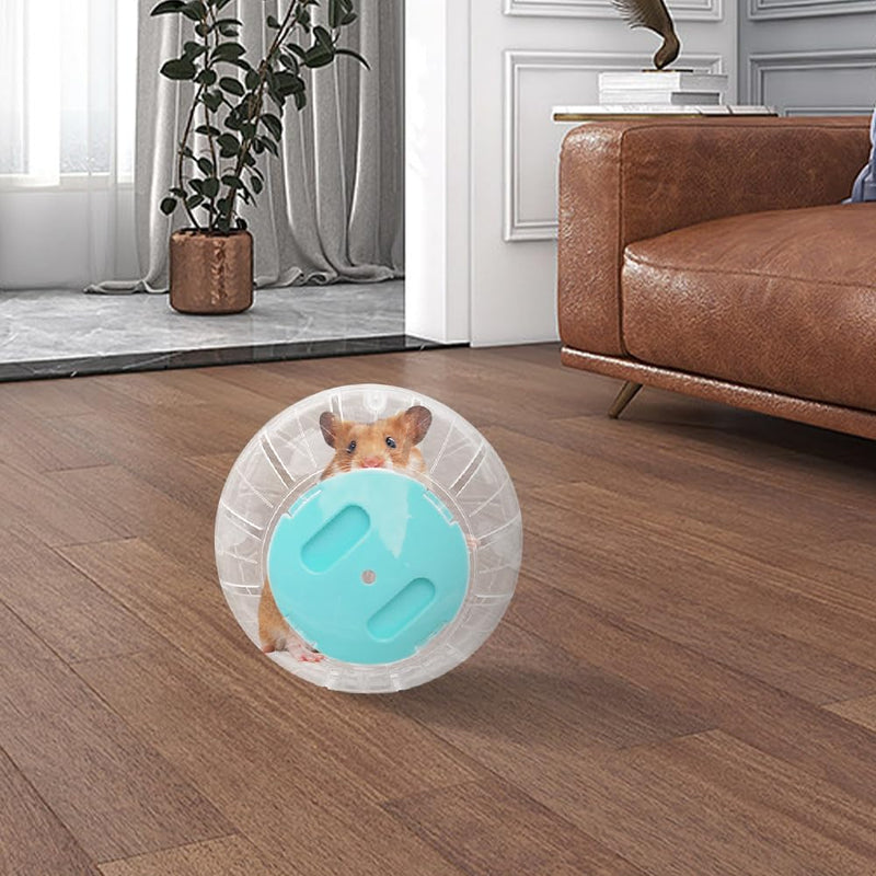 JVHLOV 14.5cm/5.71inch Quiet Hamster Toy Transparent, Hamster Run Ball, Running Ball for Hamsters & Mice, Rodent Toy for Running, Plastic - PawsPlanet Australia