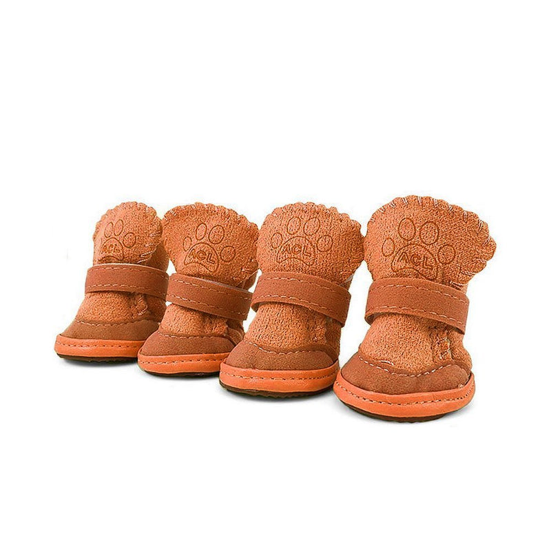 [Australia] - S-Lifeeling Winter Small Pet Lamb Skin Warm Teddy Puppy Dog Cotton Waterproof Shoes Anti-Slip Sole Snow Boots 